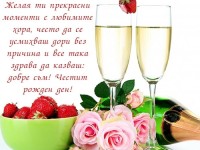 Желая ти прекрасни моменти с любимите хора, често да се усмихваш дори без причина и все така здрава да казваш: добре съм! Честит рожден ден!