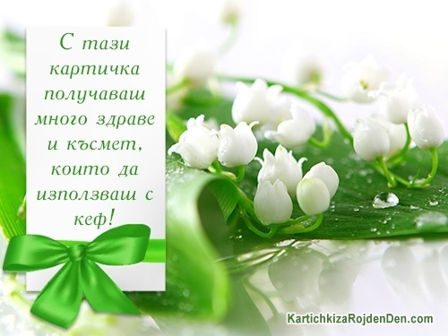 С тази картичка получаваш много здраве и късмет, които да използваш с кеф!